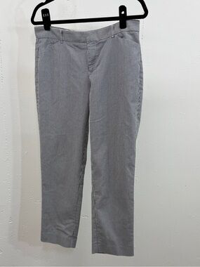 Striped Straight-Leg Pants - Black & White